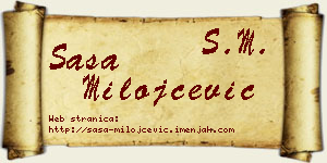 Saša Milojčević vizit kartica